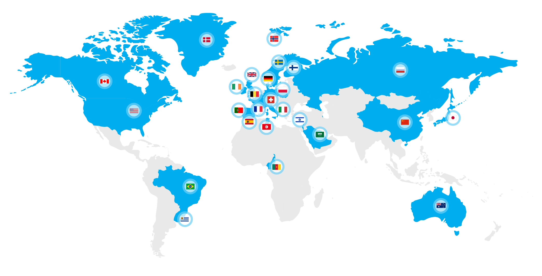Carte des collaborations internationales de Sentinelle Nord