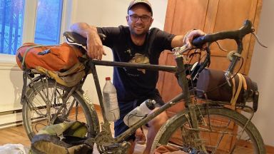 Charles Verreault-Lemieux et son vélo